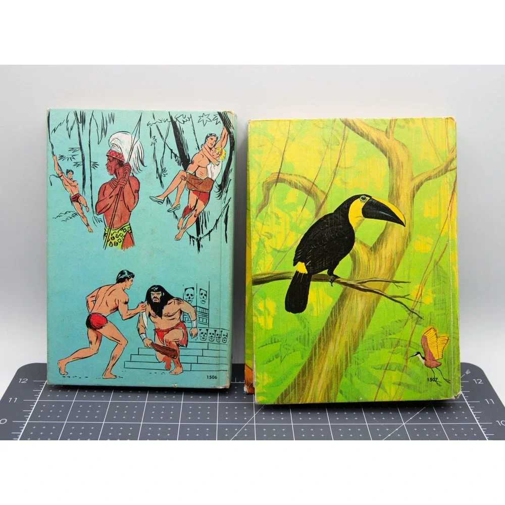 Vintage Tarzan Book Set Whitman Edgar Rice Burroughs Apes & Return 60s Hardcover